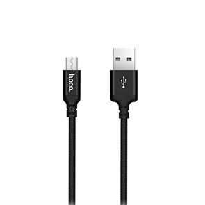 Кабель USB A --> Micro USB 5P (B) 1.0м hoco X14, черный 34892