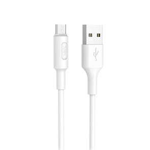 Кабель USB A --> Micro USB 5P (B) 1.0м hoco X25, белый 34893