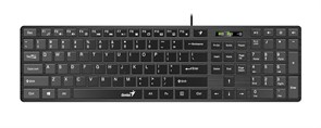 Клавиатура Genius SlimStar 126, Black, тонкая, 109кл., SmartGenius, USB 34958
