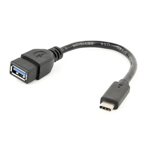 Переходник USB 3.1 Type-C (M) -> USB 3.0 Standard-A (9-pin F) (OTG-кабель), черный 34203