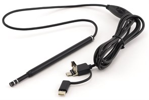 Эндоскоп (640*480, 6led рег. подсветка, кабель 2м) Type-C / microUSB / USB 35028