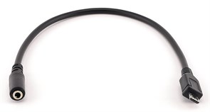Переходник Micro USB 5P (B) -->  jack 3.5 мм (F), 28AWG, 0.3м 35082