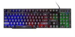 Клавиатура Ritmix RKB-200BL, 104 клавиш, многоцветная подсветка, USB 34506