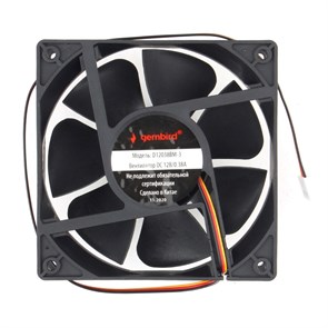 Вентилятор Gembird 120x120x38мм, 3-pin, 2 подшипника, 96.5 CFM, 38.65 дБ, 40см (D12038BM-3) 35252