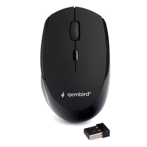 Мышь беспров. Gembird MUSW-354, черная, бесшумный клик, soft touch, 1600dpi 35262