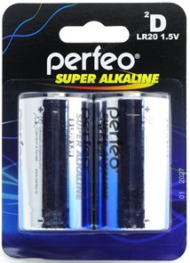 D (LR20) Perfeo Super Alkaline, 1.5V, alkaline 1шт. 34587