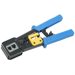 Инструмент ITK TM1-B11H-FPS для обжима RJ-12, RJ-45 (с храповым мех., RJ45-EZ, зачистка/обрезка, UTP/FTP) 35150