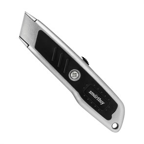 Нож строительный SmartBuy SBT-KNT-18P2 (18 мм, трапециевидное лезвие, прорезинный корпус) 35066