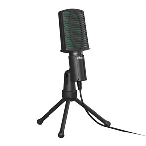Микрофон Ritmix RDM-126 Black-Green на штативе-подставке, 50-16000Гц, -30±3 дБ, кабель 1.8м 35492