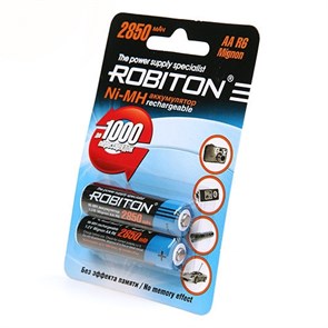 Аккумуляторы "AA" ROBITON (1.2V, 2850mAh) NiMH, (уп. 2шт.) 35036