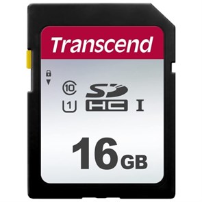 SD Memory Card SDHC 16GB сlass10 UHS-I U1 Transcend 95MB/s (TS16GSDC300S) 35308