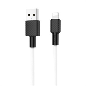 Кабель USB A --> Lightning 8pin (m) 1.0м для Apple, hoco X29, белый 35541
