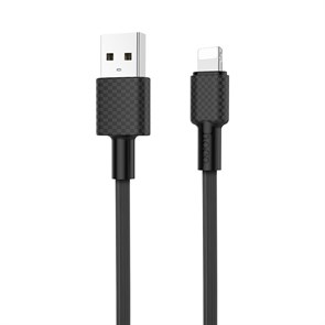 Кабель USB A --> Lightning 8pin (m) 1.0м для Apple, hoco X29, чёрный 35542