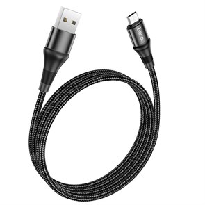 Кабель USB A --> Micro USB 5P (B) 1.0м hoco X50, чёрный 35550
