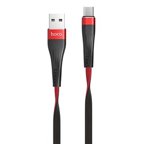 Кабель USB A --> Micro USB 5P (B) 1.2м hoco U39, красно-чёрный 35546