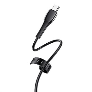 Кабель USB A --> Type-C (M) 1.0м (USB 2.0) hoco X49, чёрный, силиконовая оплетка, 3A 35566