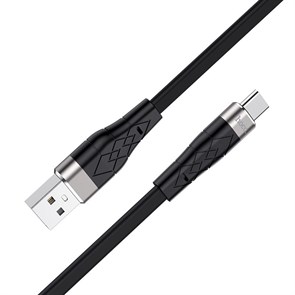 Кабель USB A --> Type-C (M) 1.0м (USB 2.0) hoco X53, черный, силиконовая оплётка, 3A 35568