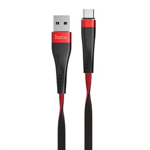 Кабель USB A --> Type-C (M) 1.2м (USB 2.0) hoсo U39, красно-чёрный 35552