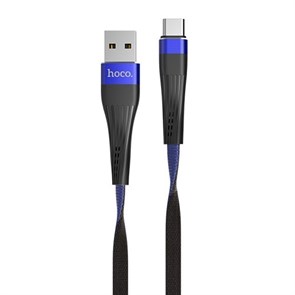 Кабель USB A --> Type-C (M) 1.2м (USB 2.0) hoсo U39, сине-чёрный 35553