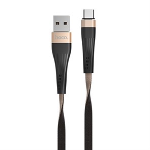 Кабель USB A --> Type-C (M) 1.2м (USB 2.0) hoсo U39, чёрно-золотой 35551
