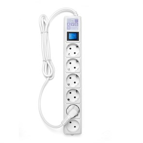 Сетевой фильтр Power Cube 5+1 розеток, 1.9м, белый (16A, макс. нагрузка 3.5 кВт) SPG(5+1)-16B-1,9М 32726