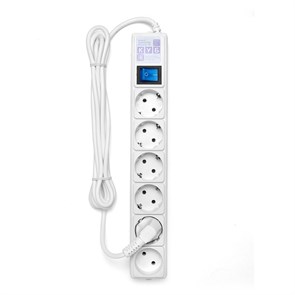 Сетевой фильтр Power Cube 5+1 розеток, 3.0м, белый (16A, макс. нагрузка 3.5 кВт) SPG(5+1)-16B-3М 34202