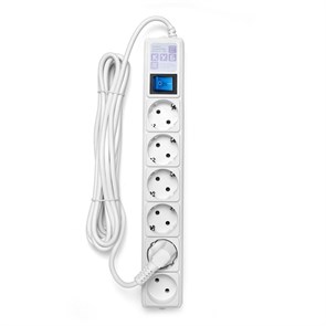 Сетевой фильтр Power Cube 5+1 розеток, 5.0м, белый (16A, макс. нагрузка 3.5 кВт) SPG(5+1)-16B-5М 32727