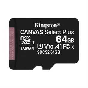 microSD Memory Card SDXC 64GB Class10 UHS-I U1 Kingston Canvas Select Plus 100MB/s (SDCS2/64GBSP) 34735
