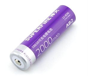 Аккумулятор 18650 Superfire, защищенный, 2000mAh 3.7V, Li-Ion, 1шт. 36317