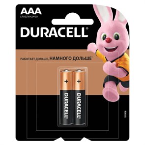 AAA (LR03) Duracell Basic MN2400, 1.5V, упаковка 2шт. 35762