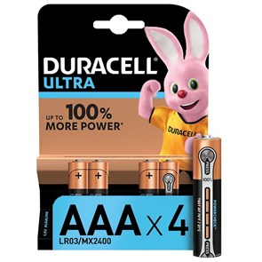 AAA (LR03) Duracell Turbo MX2400, 1.5V, упаковка 4шт. 35763