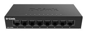 E-net Switch 8 port D-Link DGS-1008D/K2A (8 UTP) 10/100/1000 Mbps, мет. корпус 35896