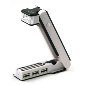 USB 2.0 Hub 3 port пассивный Jet.A Lighty (с фонариком/лампой) 21816