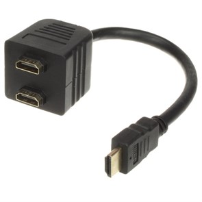 Разветвитель HDMI HD19F/2x19F, 1вход-2выхода, кабель 0.2м, Rexant (17-6832) 34626