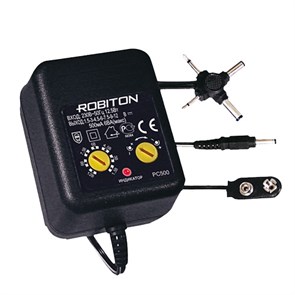 Блок питания ROBITON (PC1000) (3-12V, 1000mA) 4 насадки 12812