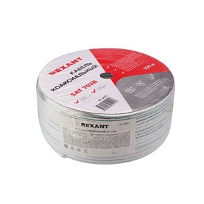 Кабель антенный Rexant SAT703B медный, 18AWG, 75Ом, 1метр 26128
