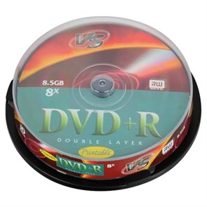 DVD+R 4.7GB VS 16x (упаковка 10шт. на шпинделе), printable 32200