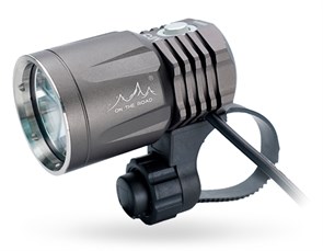 Фара велосипедная ON THE ROAD MX5-BL (1xCree XP-L2 W2, 1200lm, IPX6, питание USB или 5.5*2.1, 7 реж., проводной пульт) 35360