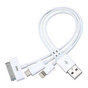 Кабель для зарядки USB A-USBTO16B (micro-USB, iPhone5, iPhone4/Samsung S30pin) 29430