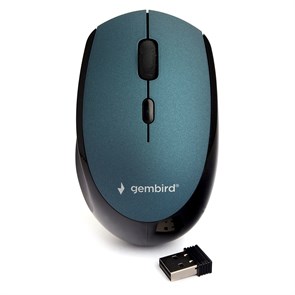 Мышь беспров. Gembird MUSW-354-B, синяя, бесшумный клик, soft touch, 1600dpi 35832