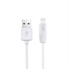 Кабель USB A --> Lightning 8pin (m) 1.0м для Apple, hoco X1, белый 32184