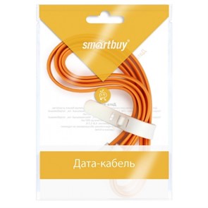 Кабель USB Am->Apple 30-pin, для iPhone4/iPod/iPad, угловой разъём, 1.2м, Smart Buy iK-412m orange 36464