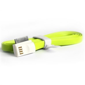 Кабель USB Am->Apple 30-pin, для iPhone4/iPod/iPad, угловой разъём, 1.2м, Smart Buy iK-412m green 36465