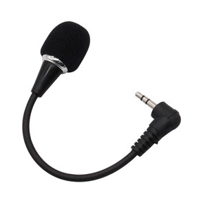 Микрофон (на гибкой ножке 10 см, чёрный, jack 3.5 мм угловой) 36121