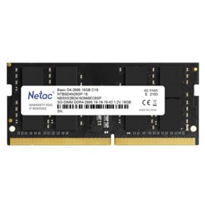 SO-DIMM DDR4 16GB PC4-21300 DDR4-2666 Netac Basic (NTBSD4N26SP-16) CL19 1.2V 36219
