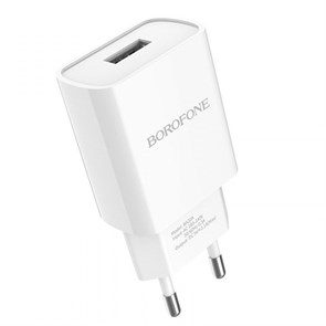 Зарядное устройство 220V -> USB 5V BOROFONE BA20A Sharp 2.1A, белый 36500