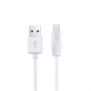 Кабель USB A --> Micro USB 5P (B) 1.0м hoco X1, белый 36156