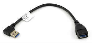 Удлинитель USB 3.0 A (m) (угловой 90гр. правый) - A (f) (прямой) 0.23м (0.17м) черный 35601