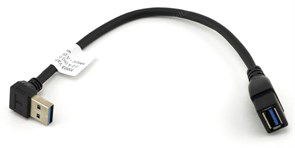 Удлинитель USB 3.0 A (m) (угловой 90гр. вверх) - A (f) (прямой) 0.23м (0.17м) черный 35603