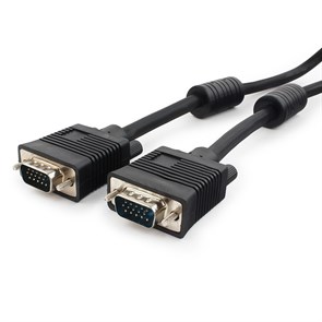 Кабель SVGA 15M-15M (сигн., экранированный, 2 фильтра, чёрный) 10м 35833